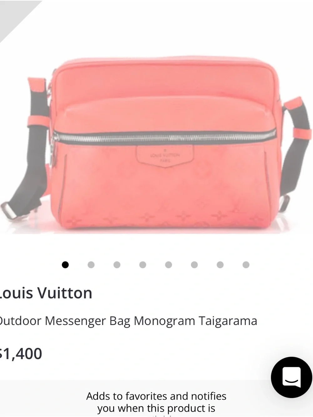 Louis Vuitton Red Leather Monogram Messenger Bag